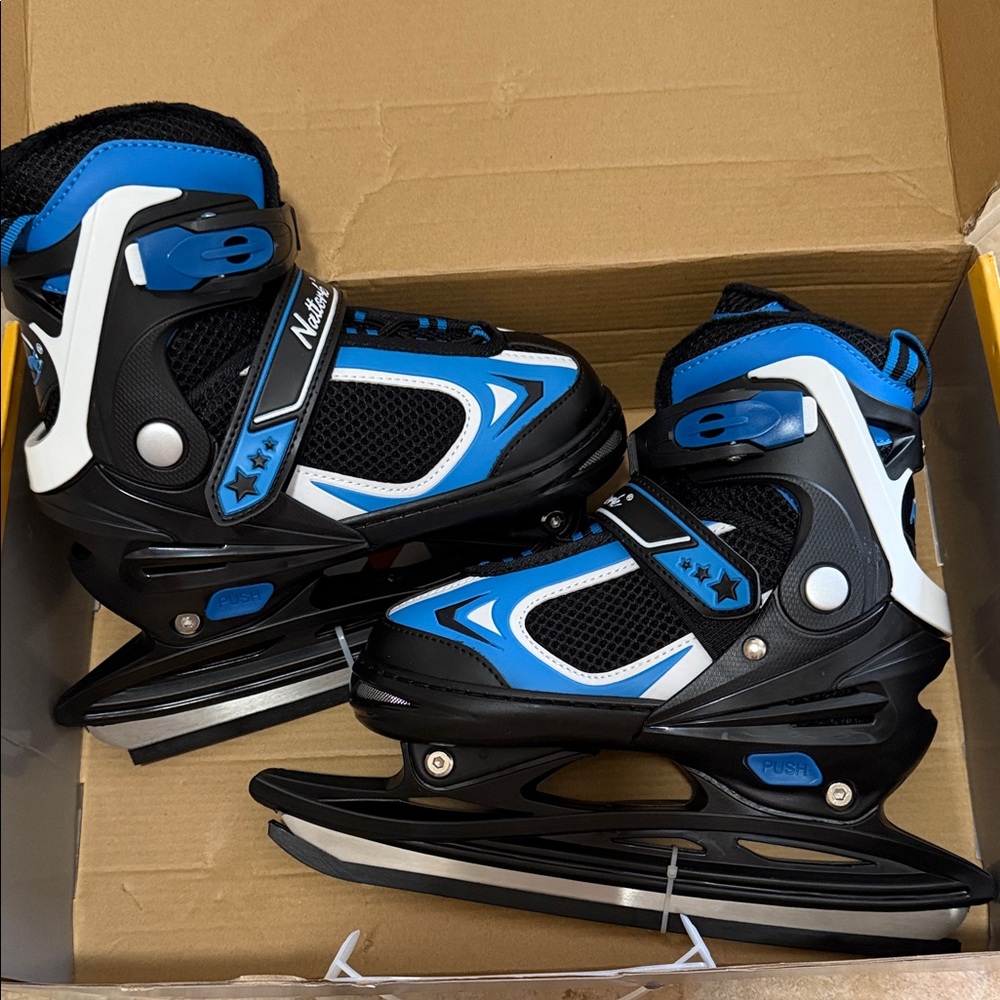 Kids Ice Skates - Blue and Black